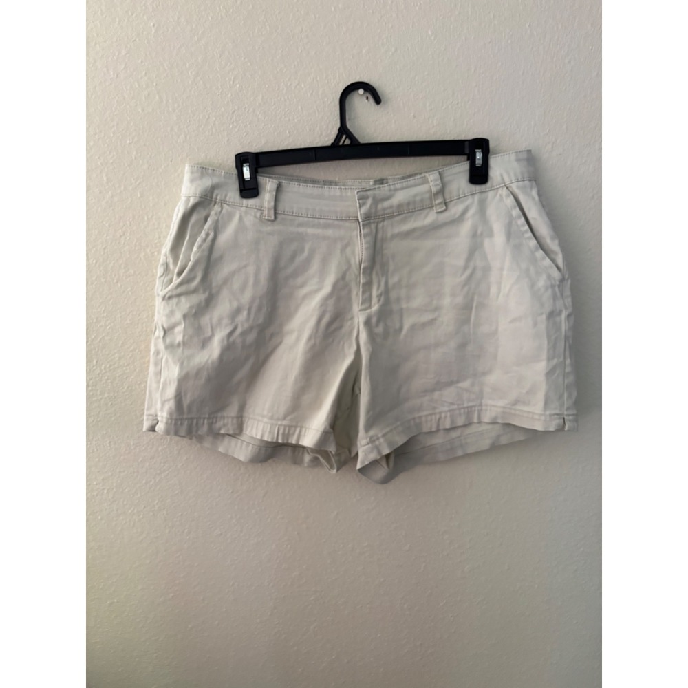 Lane Bryant Womens Plus Size 20 Khaki Stone Cotton Stretch Chino Shorts A1149